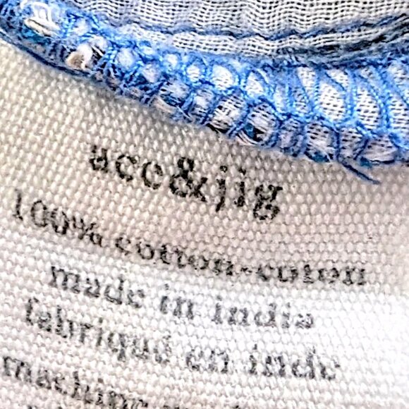 Ace & Jig Atlantic 100% cotton multi weave striped baggy crop pants womens XS - Picture 11 of 11